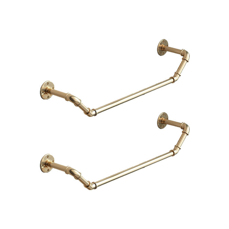 Industrial Coat Rack Irregular Shape Wall-Mounted Hanging Rail Entryway Kit Gold Curve 2 Piece Set Clearhalo 'Entry & Mudroom Furniture' 'furn' 'furn_hall_tree_coat_racks' 'Furniture' 'Hall Trees & Coat Racks' 'hall_tree_coat_racks' 6008364