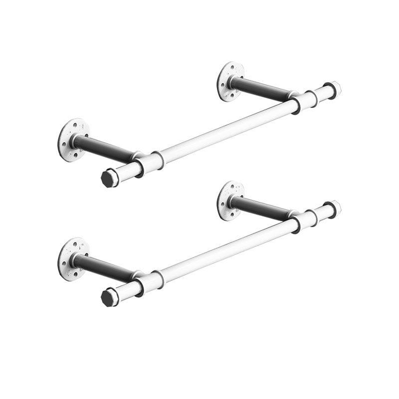 Industrial Coat Rack Irregular Shape Wall-Mounted Hanging Rail Entryway Kit White Standard 2 Piece Set Clearhalo 'Entry & Mudroom Furniture' 'furn' 'furn_hall_tree_coat_racks' 'Furniture' 'Hall Trees & Coat Racks' 'hall_tree_coat_racks' 6008383