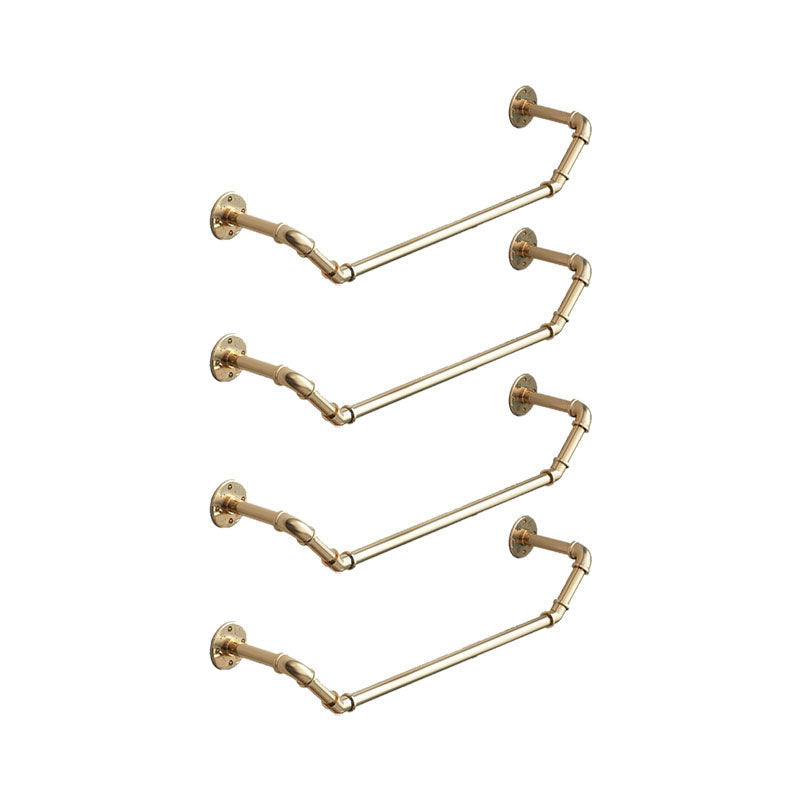 Industrial Coat Rack Irregular Shape Wall-Mounted Hanging Rail Entryway Kit Gold Curve 4 Piece Set Clearhalo 'Entry & Mudroom Furniture' 'furn' 'furn_hall_tree_coat_racks' 'Furniture' 'Hall Trees & Coat Racks' 'hall_tree_coat_racks' 6008391