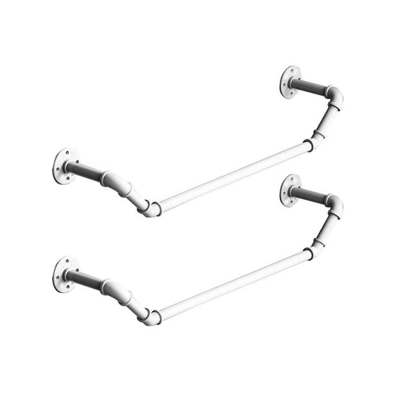 Industrial Coat Rack Irregular Shape Wall-Mounted Hanging Rail Entryway Kit White Curve 2 Piece Set Clearhalo 'Entry & Mudroom Furniture' 'furn' 'furn_hall_tree_coat_racks' 'Furniture' 'Hall Trees & Coat Racks' 'hall_tree_coat_racks' 6008396