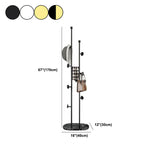 Contemporary Hall Tree Metal Free Standing with Hooks Coat Hanger Clearhalo 'Entry & Mudroom Furniture' 'furn' 'furn_hall_tree_coat_racks' 'Furniture' 'Hall Trees & Coat Racks' 'hall_tree_coat_racks' 6008453
