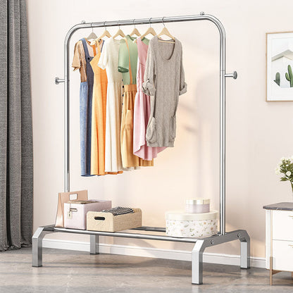 Industrielle Edelstahlhalle Hang Hängende Schienen untere Regal und 2 Haken Kleiderbügel