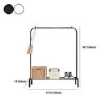 Stable Metallic Coat Hanger Free Standing Coat Rack With Storage Shelving Clearhalo 'Entry & Mudroom Furniture' 'furn' 'furn_hall_tree_coat_racks' 'Furniture' 'Hall Trees & Coat Racks' 'hall_tree_coat_racks' 6008552