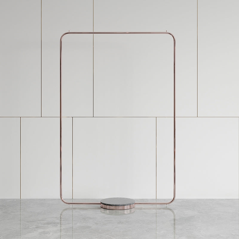 Leisure Metal Hall Tree Solid Color Stainless Steel Coat Rack 39.5"L x 16"W x 59"H Pink Black Clearhalo 'Entry & Mudroom Furniture' 'furn' 'furn_hall_tree_coat_racks' 'Furniture' 'Hall Trees & Coat Racks' 'hall_tree_coat_racks' 6008636