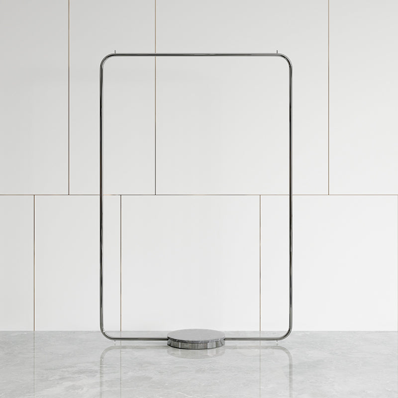 Leisure Metal Hall Tree Solid Color Stainless Steel Coat Rack 39.5"L x 16"W x 59"H Black Clearhalo 'Entry & Mudroom Furniture' 'furn' 'furn_hall_tree_coat_racks' 'Furniture' 'Hall Trees & Coat Racks' 'hall_tree_coat_racks' 6008642