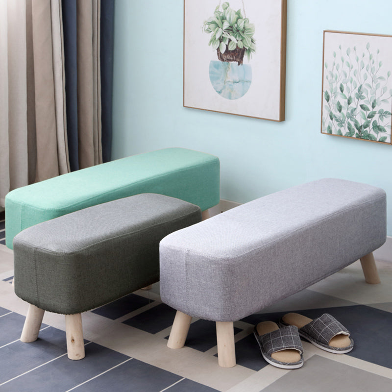 Pure Color Ottoman Linen Blend Rectangle Fade Resistant Standard Ottoman Clearhalo 'furn' 'furn_ottomans_poufs' 'Furniture' 'Living Room Furniture' 'Ottomans & Poufs' 'ottomans_poufs' 6008800