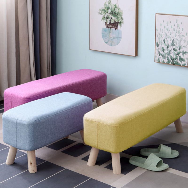 Pure Color Ottoman Linen Blend Rectangle Fade Resistant Standard Ottoman Clearhalo 'furn' 'furn_ottomans_poufs' 'Furniture' 'Living Room Furniture' 'Ottomans & Poufs' 'ottomans_poufs' 6008802