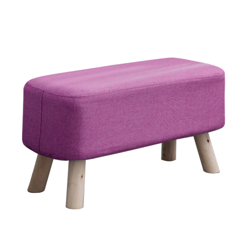 Pure Color Ottoman Linen Blend Rectangle Fade Resistant Standard Ottoman Clearhalo 'furn' 'furn_ottomans_poufs' 'Furniture' 'Living Room Furniture' 'Ottomans & Poufs' 'ottomans_poufs' 6008804