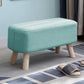 Pure Color Ottoman Linen Blend Rectangle Fade Resistant Standard Ottoman Green 1 Piece Clearhalo 'furn' 'furn_ottomans_poufs' 'Furniture' 'Living Room Furniture' 'Ottomans & Poufs' 'ottomans_poufs' 6008823