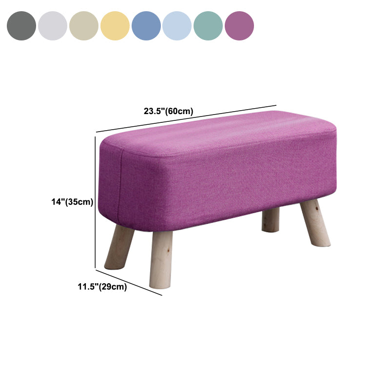 Pure Color Ottoman Linen Blend Rectangle Fade Resistant Standard Ottoman Clearhalo 'furn' 'furn_ottomans_poufs' 'Furniture' 'Living Room Furniture' 'Ottomans & Poufs' 'ottomans_poufs' 6008829