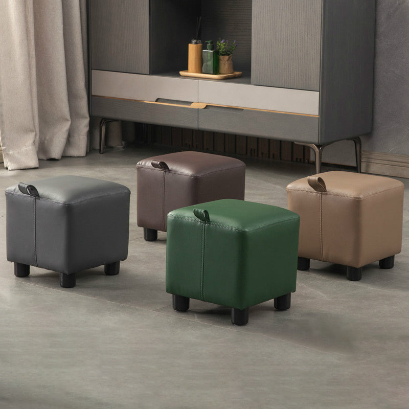 Standard quadrato in pelle standard moderna arancione per soggiorno