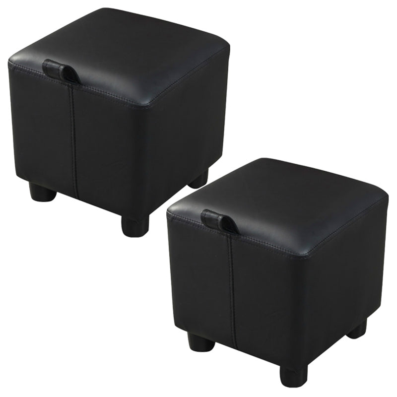 Oranje moderne standaard faux lederen vierkant standaard voor woonkamer