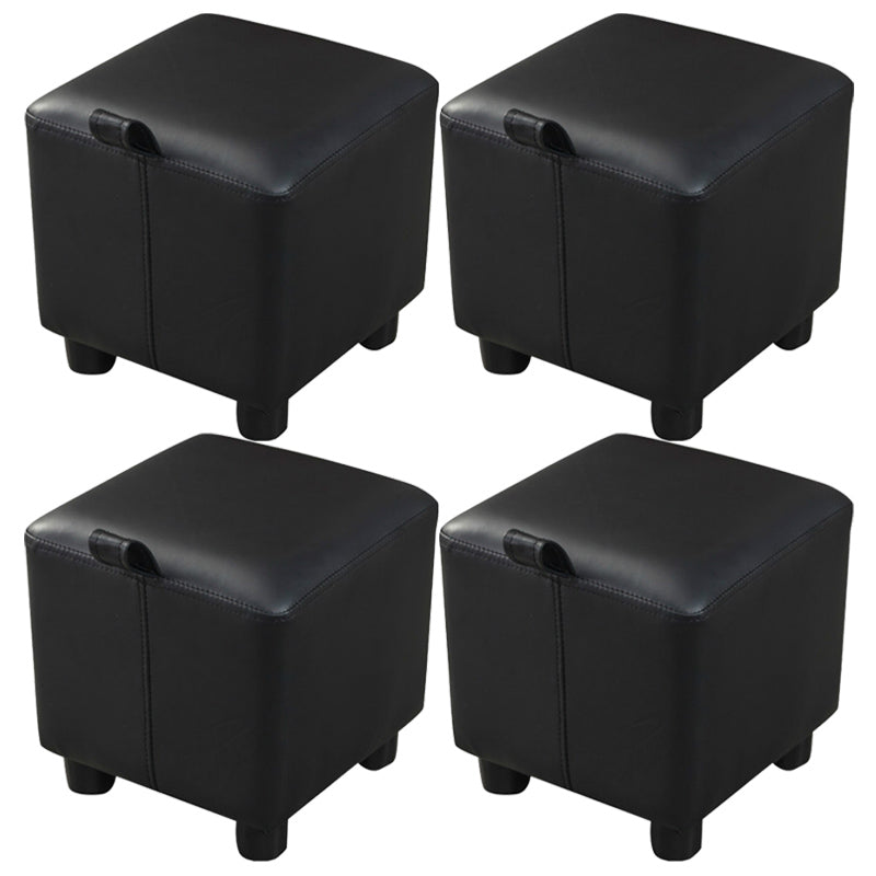 Oranje moderne standaard faux lederen vierkant standaard voor woonkamer