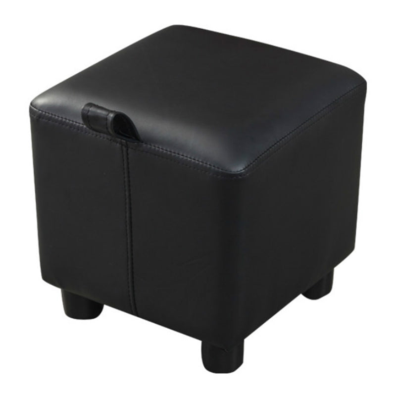 Oranje moderne standaard faux lederen vierkant standaard voor woonkamer