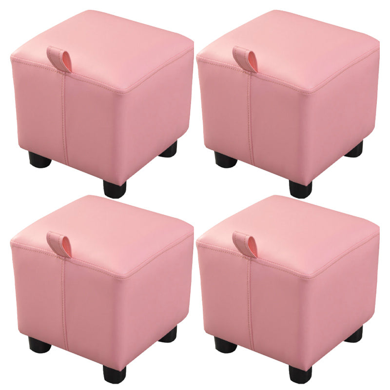 Standard quadrato in pelle standard moderna arancione per soggiorno