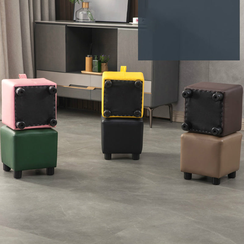 Standard quadrato in pelle standard moderna arancione per soggiorno