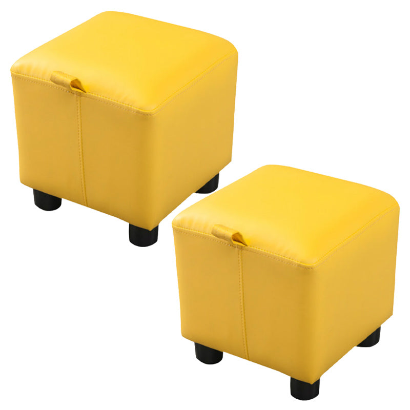 Oranje moderne standaard faux lederen vierkant standaard voor woonkamer