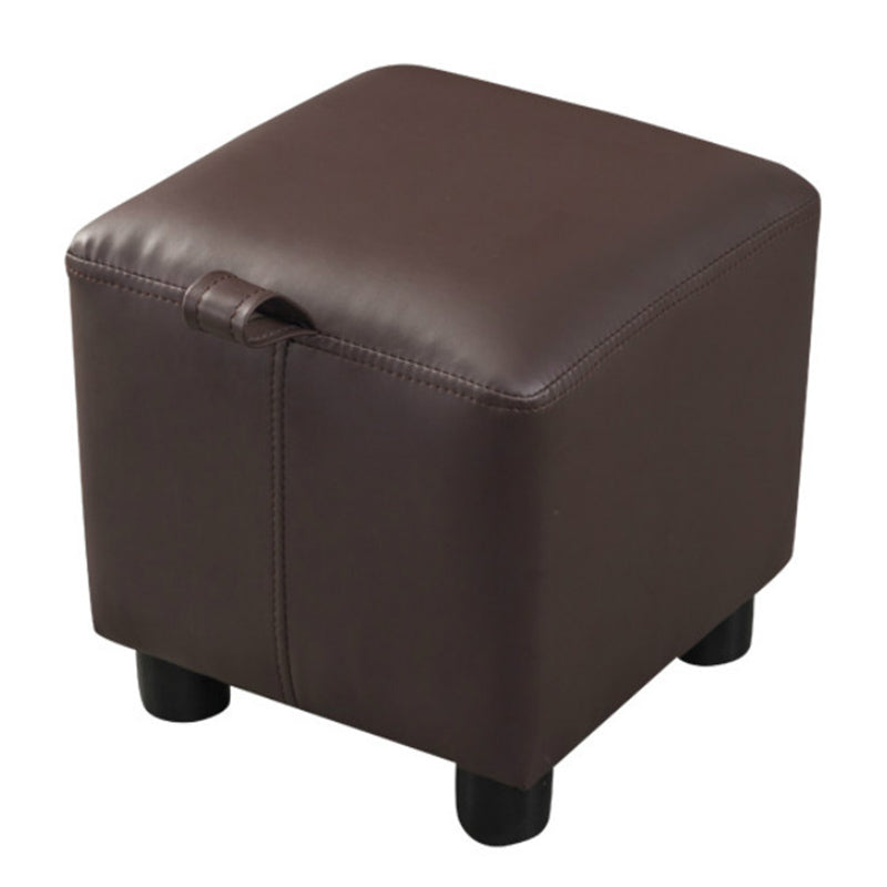 Oranje moderne standaard faux lederen vierkant standaard voor woonkamer