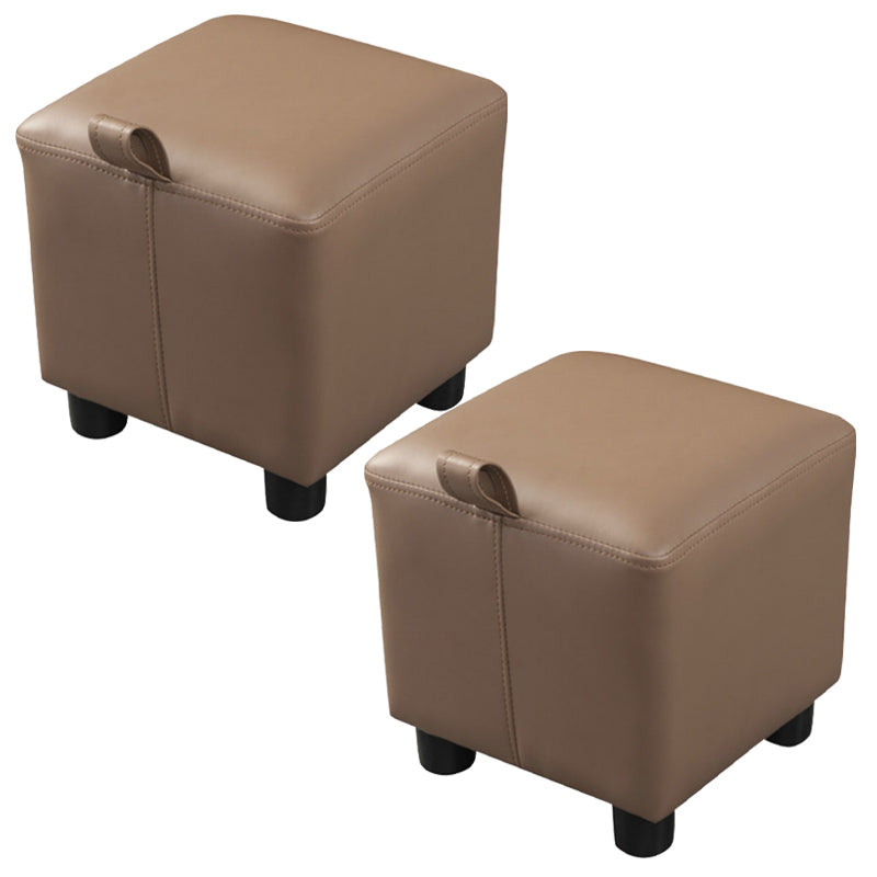 Oranje moderne standaard faux lederen vierkant standaard voor woonkamer