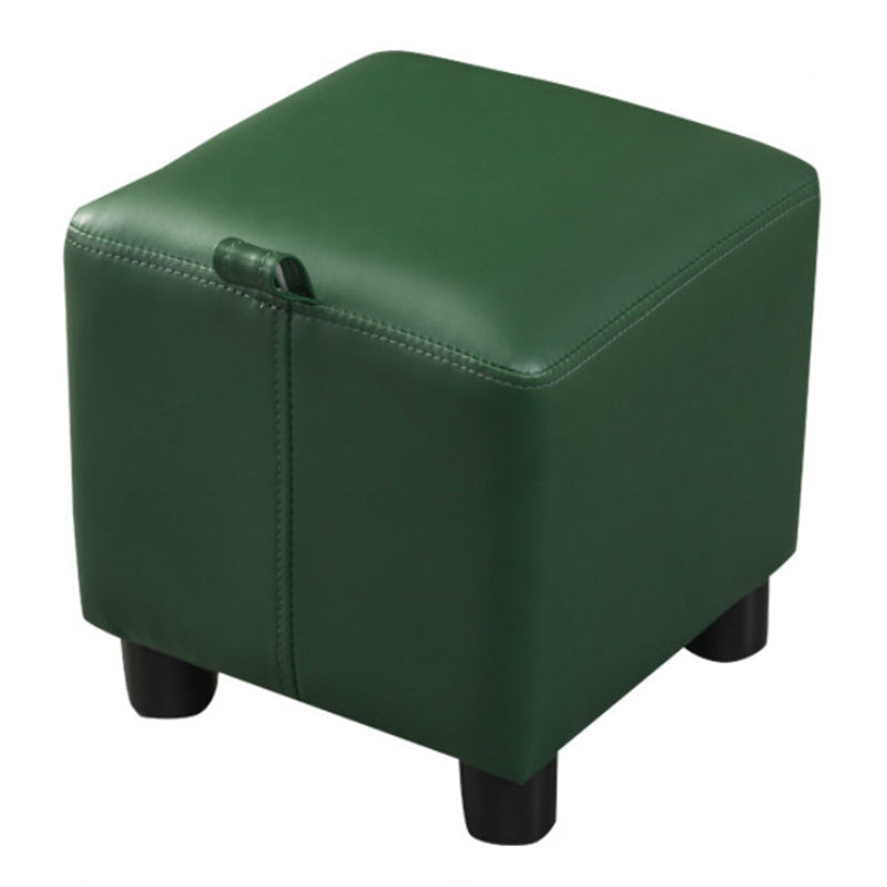 Orange Modern Standard Faux Leather Square Standard para sala de estar