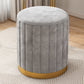 Velvet Ottoman Whole Colored Cylinder Shape Contemporary Scratch Resistant Pouf Grey 1 Piece Clearhalo 'furn' 'furn_ottomans_poufs' 'Furniture' 'Living Room Furniture' 'Ottomans & Poufs' 'ottomans_poufs' 6008873