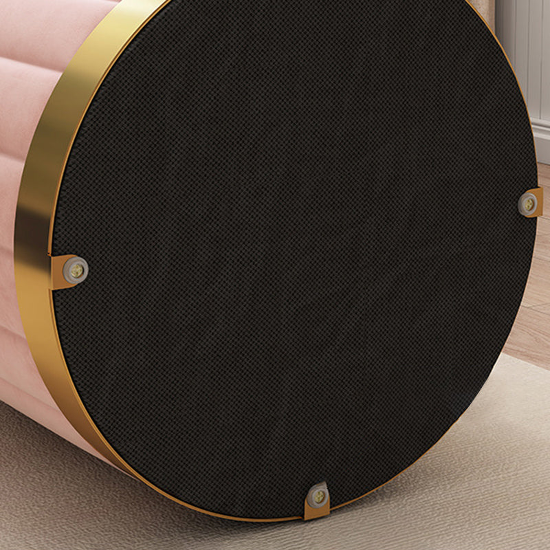 Velvet Ottoman Whole Colored Cylinder Shape Contemporary Scratch Resistant Pouf Clearhalo 'furn' 'furn_ottomans_poufs' 'Furniture' 'Living Room Furniture' 'Ottomans & Poufs' 'ottomans_poufs' 6008882