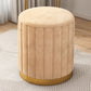 Velvet Ottoman Whole Colored Cylinder Shape Contemporary Scratch Resistant Pouf Yellow 1 Piece Clearhalo 'furn' 'furn_ottomans_poufs' 'Furniture' 'Living Room Furniture' 'Ottomans & Poufs' 'ottomans_poufs' 6008884
