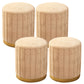 Velvet Ottoman Whole Colored Cylinder Shape Contemporary Scratch Resistant Pouf Yellow 4 Piece Set Clearhalo 'furn' 'furn_ottomans_poufs' 'Furniture' 'Living Room Furniture' 'Ottomans & Poufs' 'ottomans_poufs' 6008887