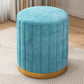 Velvet Ottoman Whole Colored Cylinder Shape Contemporary Scratch Resistant Pouf Blue 1 Piece Clearhalo 'furn' 'furn_ottomans_poufs' 'Furniture' 'Living Room Furniture' 'Ottomans & Poufs' 'ottomans_poufs' 6008891