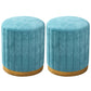 Velvet Ottoman Whole Colored Cylinder Shape Contemporary Scratch Resistant Pouf Blue 2 Piece Set Clearhalo 'furn' 'furn_ottomans_poufs' 'Furniture' 'Living Room Furniture' 'Ottomans & Poufs' 'ottomans_poufs' 6008892