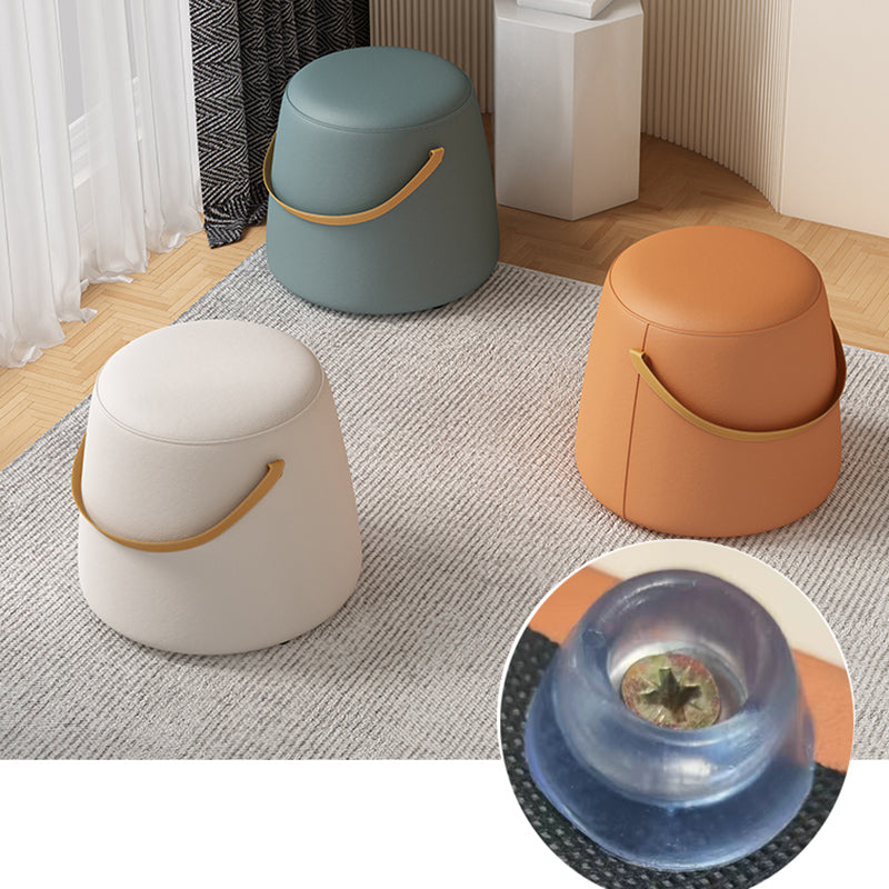 Portable Pouf Pure Color Cylinder Shape Modern Fabric Stain Resistant Pouf Ottoman Clearhalo 'furn' 'furn_ottomans_poufs' 'Furniture' 'Living Room Furniture' 'Ottomans & Poufs' 'ottomans_poufs' 6008907