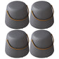 Portable Pouf Pure Color Cylinder Shape Modern Fabric Stain Resistant Pouf Ottoman Grey 4 Piece Set Clearhalo 'furn' 'furn_ottomans_poufs' 'Furniture' 'Living Room Furniture' 'Ottomans & Poufs' 'ottomans_poufs' 6008911