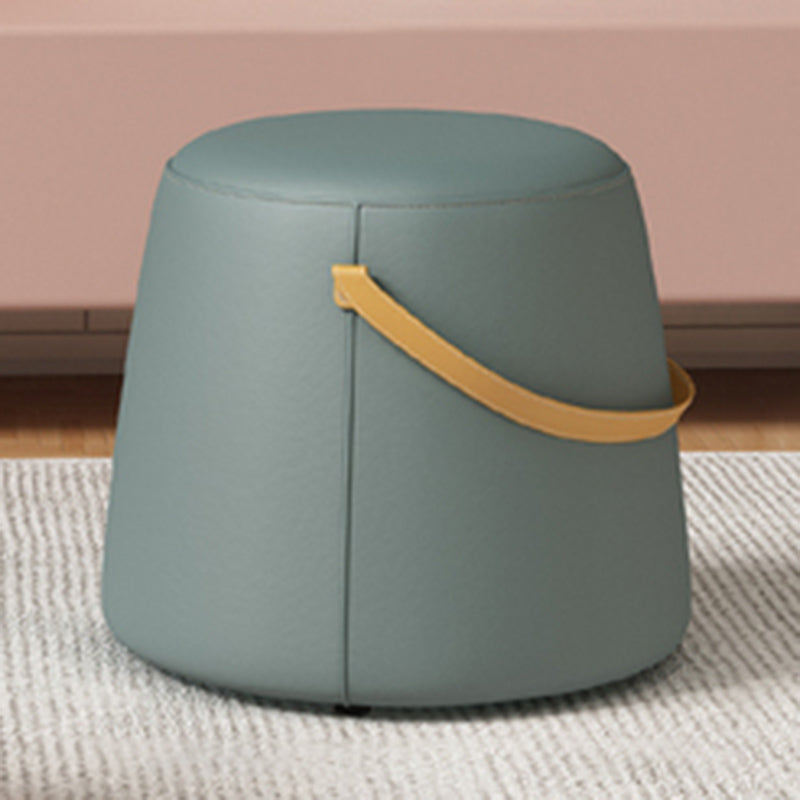 Portable Pouf Pure Color Cylinder Shape Modern Fabric Stain Resistant Pouf Ottoman Blue 1 Piece Clearhalo 'furn' 'furn_ottomans_poufs' 'Furniture' 'Living Room Furniture' 'Ottomans & Poufs' 'ottomans_poufs' 6008919