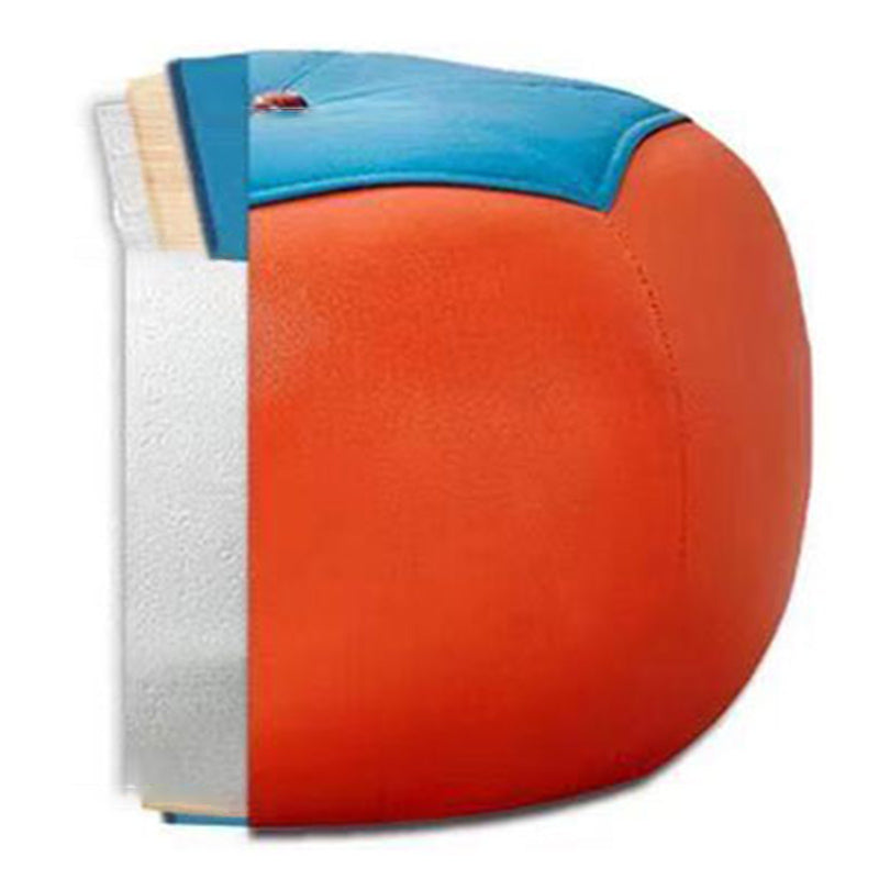 Upholstered Pouf Color Panel Tear Resistant Round Faux Leather Fabric Modern Pouf Clearhalo 'furn' 'furn_ottomans_poufs' 'Furniture' 'Living Room Furniture' 'Ottomans & Poufs' 'ottomans_poufs' 6008946
