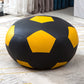 Upholstered Pouf Color Panel Tear Resistant Round Faux Leather Fabric Modern Pouf