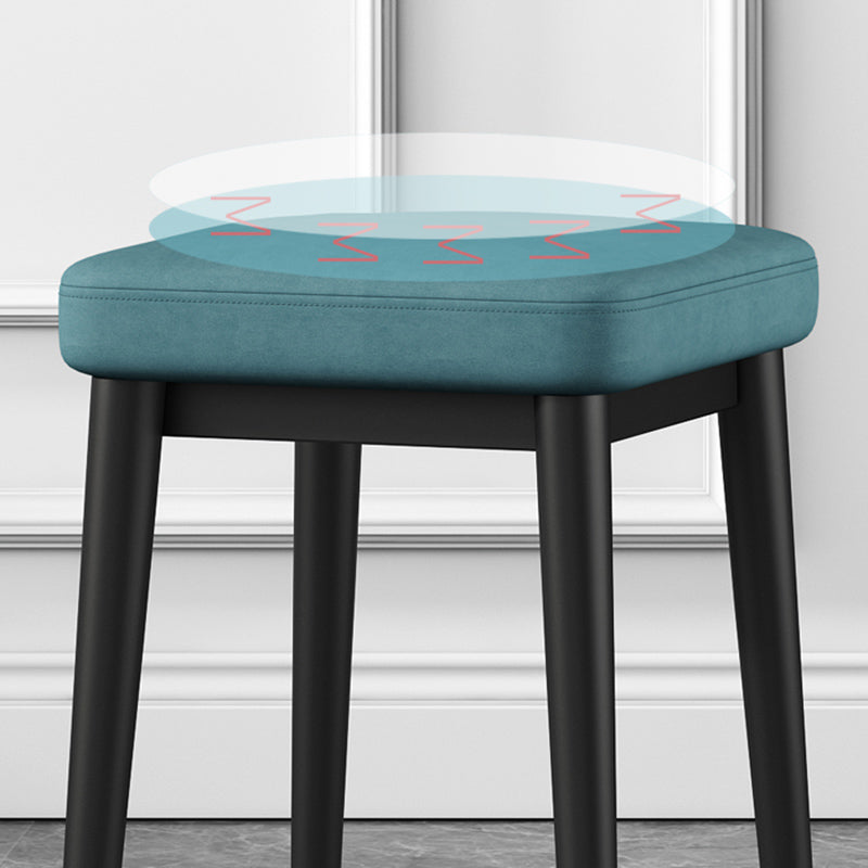 Square Ottoman Solid Color Upholstered Metal Frame Fabric Standard Ottoman Clearhalo 'furn' 'furn_ottomans_poufs' 'Furniture' 'Living Room Furniture' 'Ottomans & Poufs' 'ottomans_poufs' 6008980