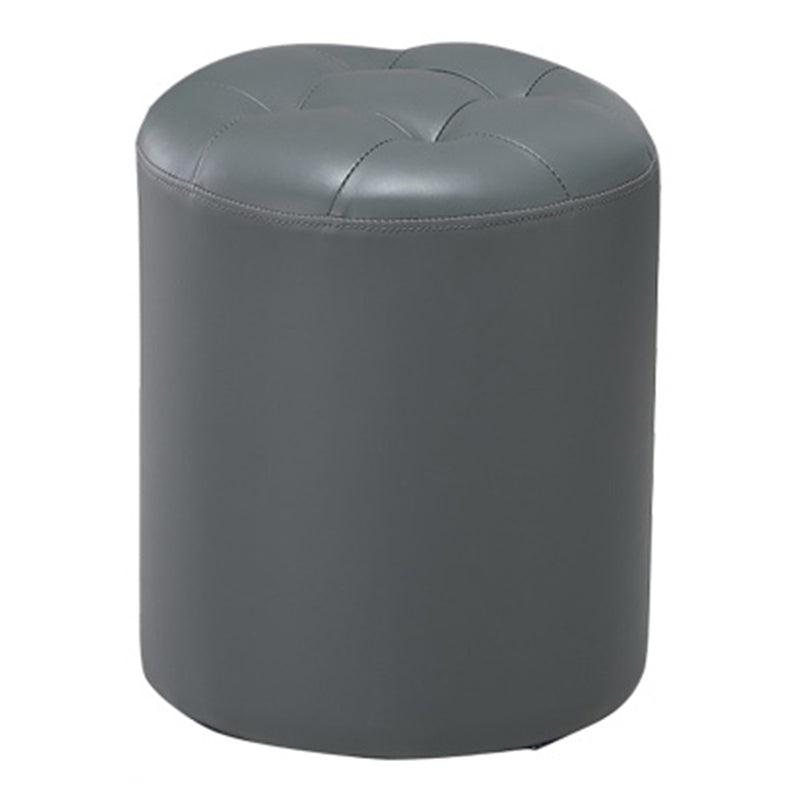 Modern Pouf Ottomaans Echt lederen gestoffeerde getuft vlekbestendige vaste kleur Ottoman Ottoman