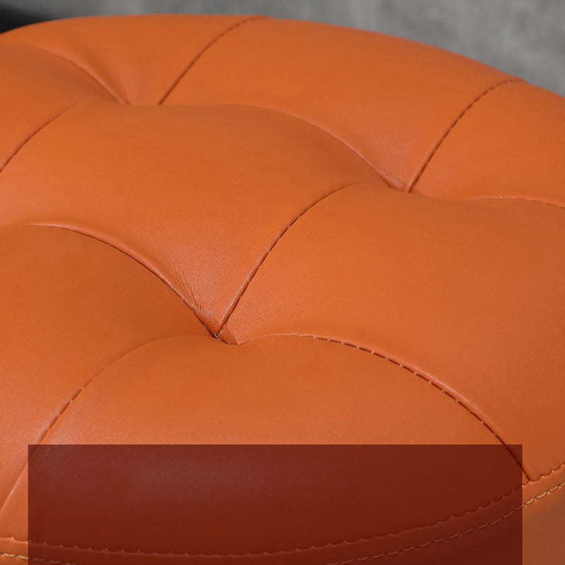 Moderne pouf osmanische echte Lederpolsterte Tufted Fleckenresistente, farbene Osmanische Ottomane