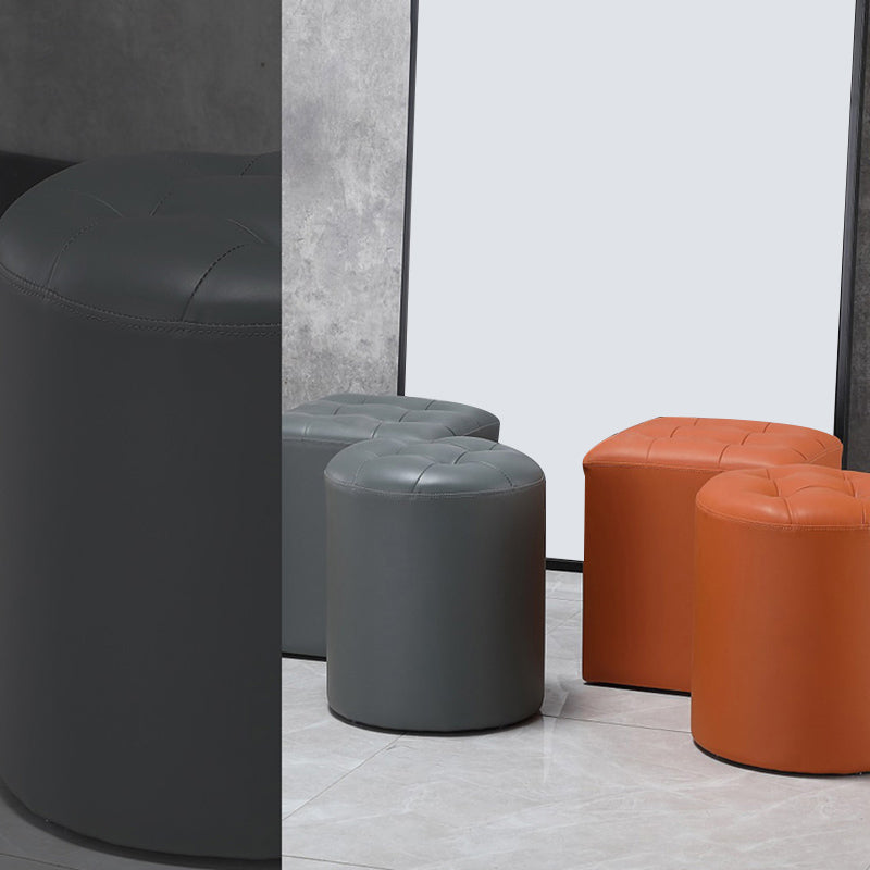 Moderne pouf osmanische echte Lederpolsterte Tufted Fleckenresistente, farbene Osmanische Ottomane