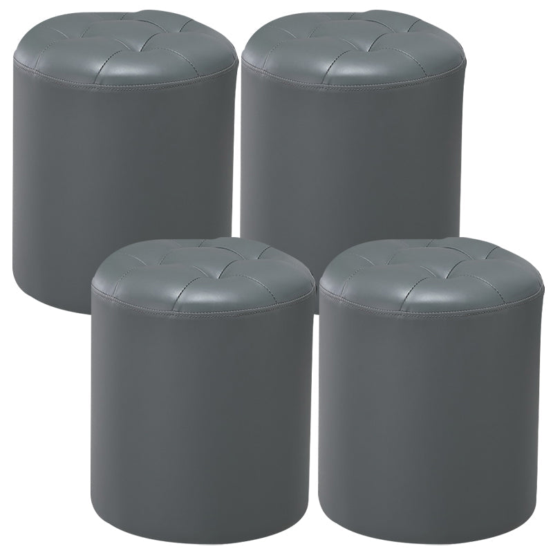 Moderne pouf osmanische echte Lederpolsterte Tufted Fleckenresistente, farbene Osmanische Ottomane