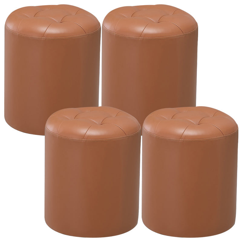 Moderne pouf osmanische echte Lederpolsterte Tufted Fleckenresistente, farbene Osmanische Ottomane