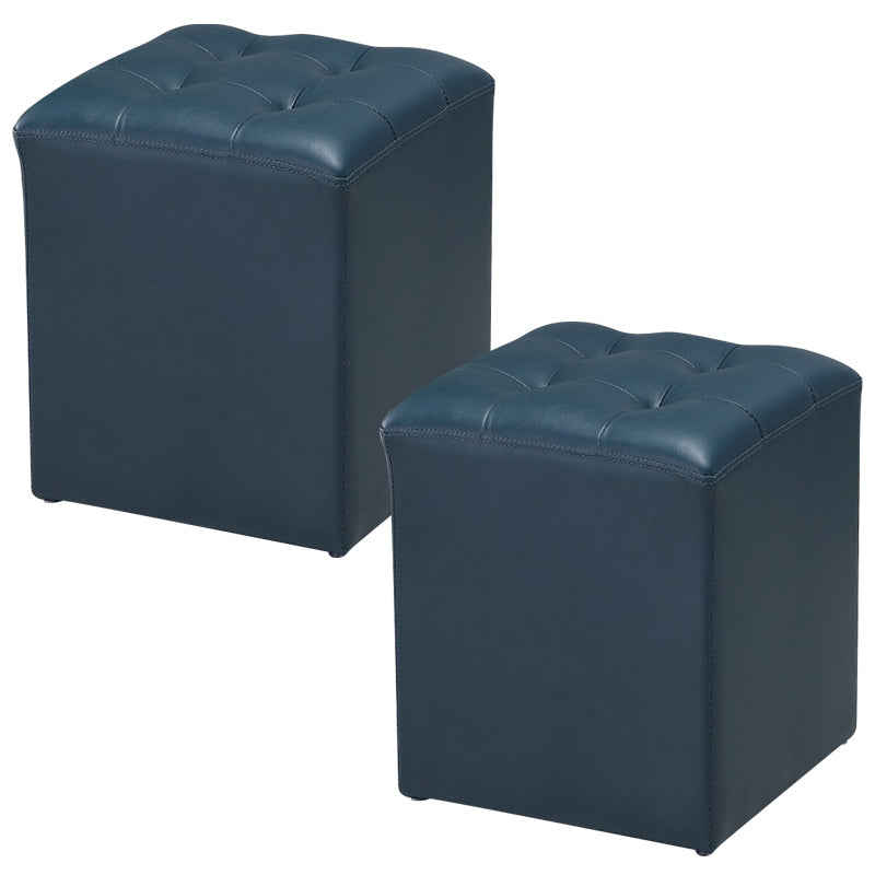 Moderne pouf osmanische echte Lederpolsterte Tufted Fleckenresistente, farbene Osmanische Ottomane