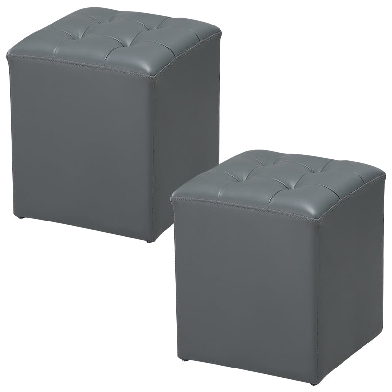 Moderne pouf osmanische echte Lederpolsterte Tufted Fleckenresistente, farbene Osmanische Ottomane