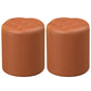 Contemporary Pouf Ottoman Genuine Leather Upholstered Tufted Solid Color Ottoman Khaki Round 2 Piece Set Clearhalo 'furn' 'furn_ottomans_poufs' 'Furniture' 'Living Room Furniture' 'Ottomans & Poufs' 'ottomans_poufs' 6009088