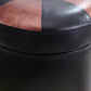 Modern Pouf Ottoman Faux Leather Tufted Geometric Printed Cylinder Shape Ottoman Clearhalo 'furn' 'furn_ottomans_poufs' 'Furniture' 'Living Room Furniture' 'Ottomans & Poufs' 'ottomans_poufs' 6009134