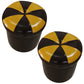 Modern Pouf Ottoman Faux Leather Tufted Geometric Printed Cylinder Shape Ottoman Dark Coffee 2 Piece Set Clearhalo 'furn' 'furn_ottomans_poufs' 'Furniture' 'Living Room Furniture' 'Ottomans & Poufs' 'ottomans_poufs' 6009161