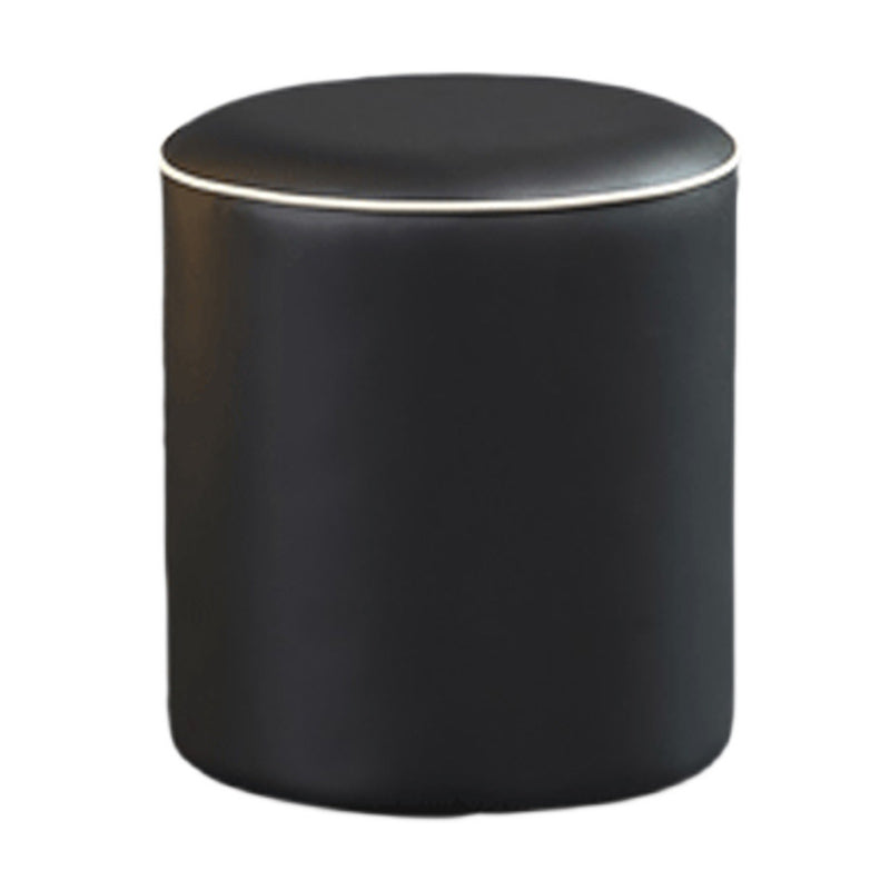 Pouf pouf contemporain Ottoman authentique en cuir rembourré de couleur solide ottoman