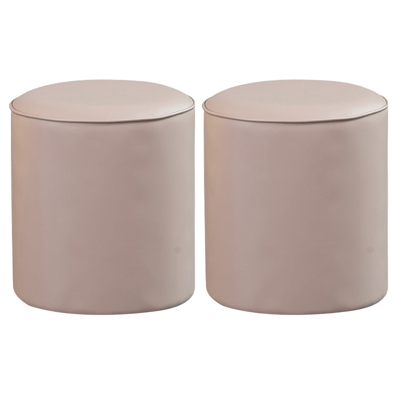 POUF OTTOMANO DE POUF OTTOMANO Color sólido de cuero sólido Otomano