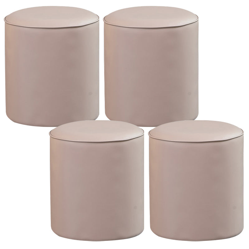 Pouf pouf contemporain Ottoman authentique en cuir rembourré de couleur solide ottoman