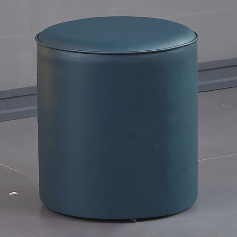 Zeitgenössischer Pouf Ottomane echtes Lederpolsterer farbiger Osmanischer Ottomane